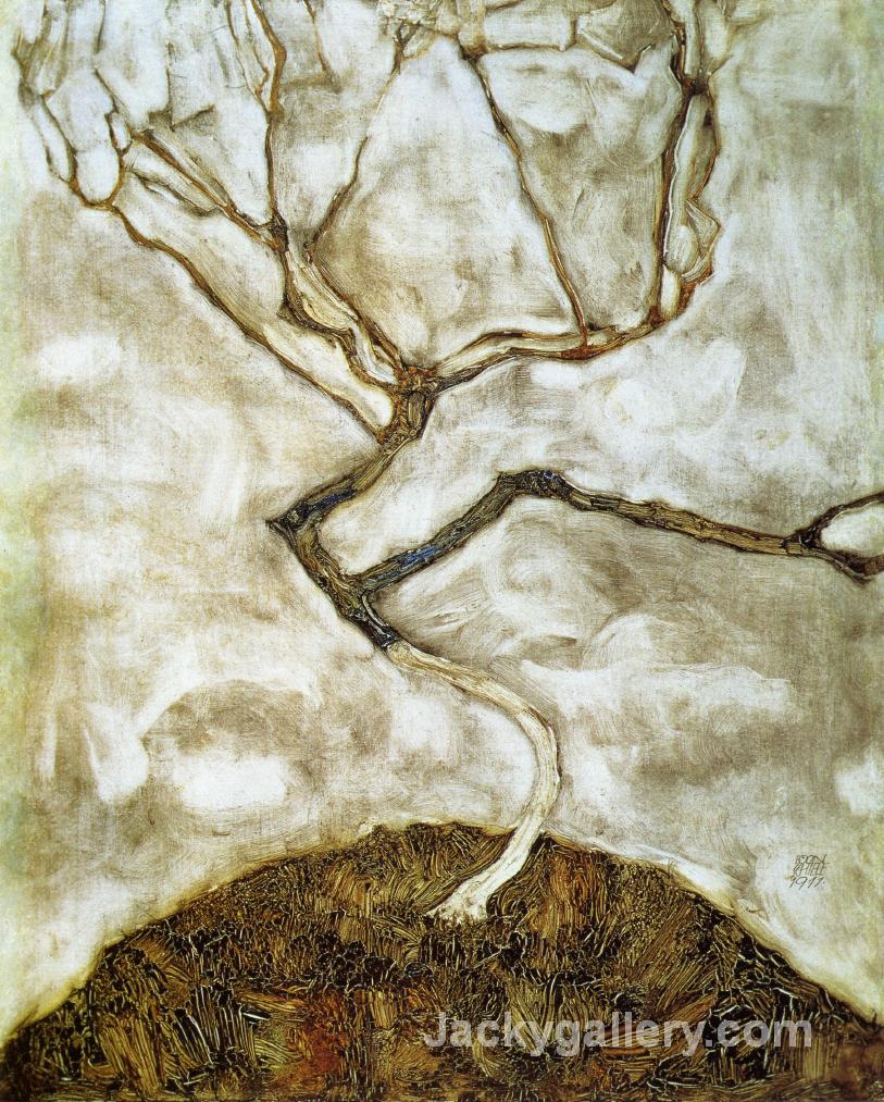 A Tree in Late Autumn by Egon Schiele paintings reproduction